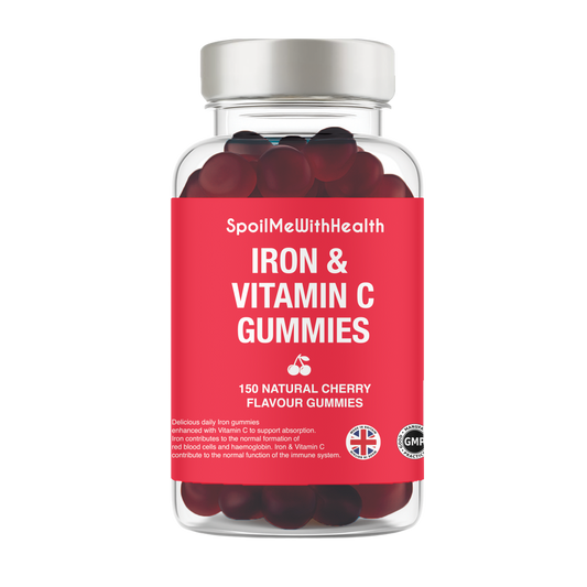 Iron & Vitamin C Gummies | Natural Cherry Flavour | Chewable