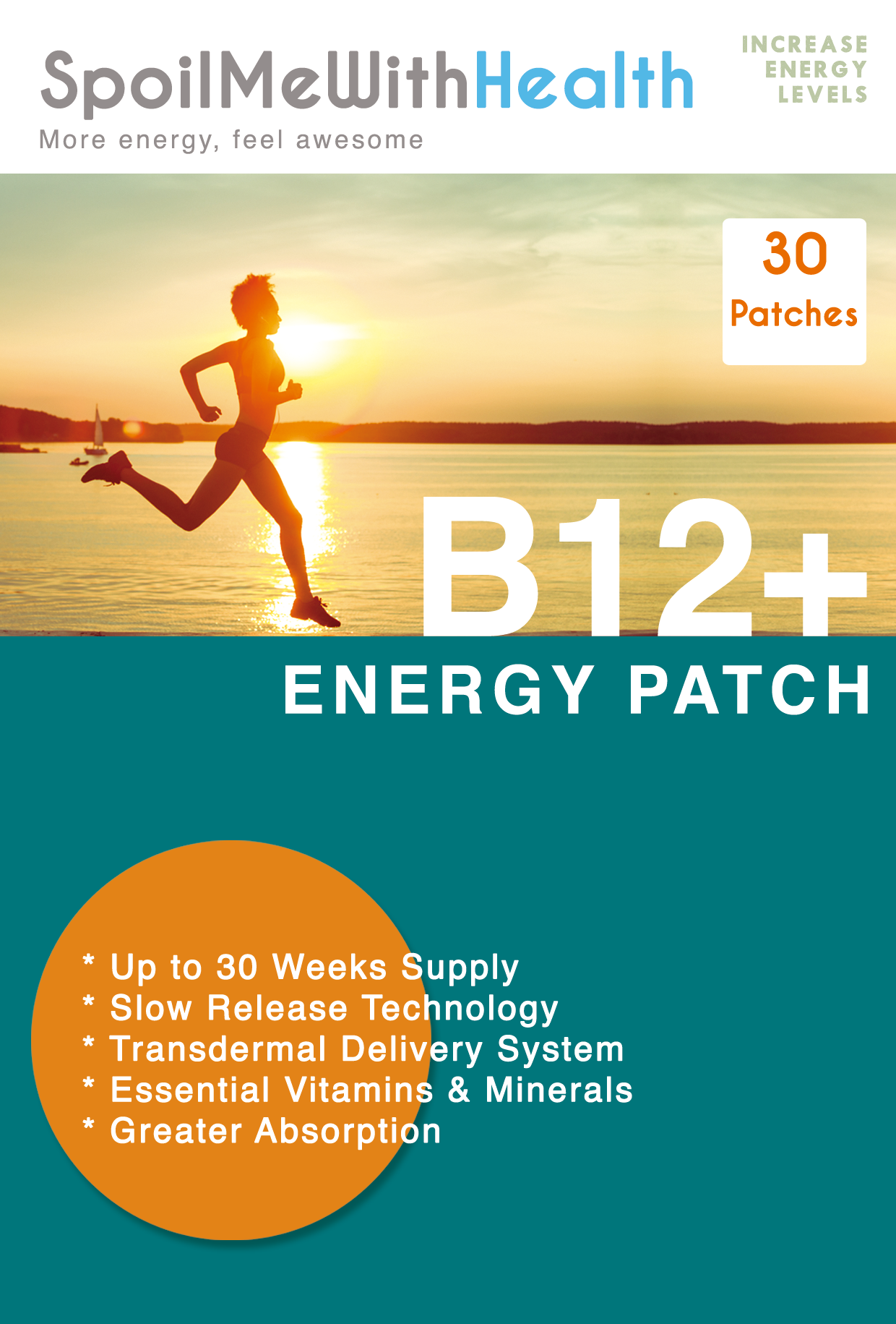 B12+ Patches (30 patches: 30 weeks' supply)